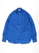 SCYE BASICS フィンクスコットンオックスフォード グランダッドカラーシャツ(タヒチブルー)【ウィメンズ】