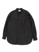 HERILL スビンコットン スタンドカラーシャツ(ブラック)【ユニセックス】