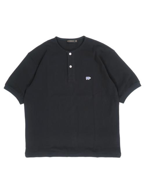 Scye Basics ソリッドコットンピケ ヘンリーネックシャツ