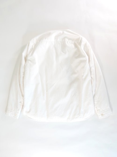 ゴーシュ ノーカラー ダウンシャツ(ホワイト) - BAZAAR by GIFT/ YAECA