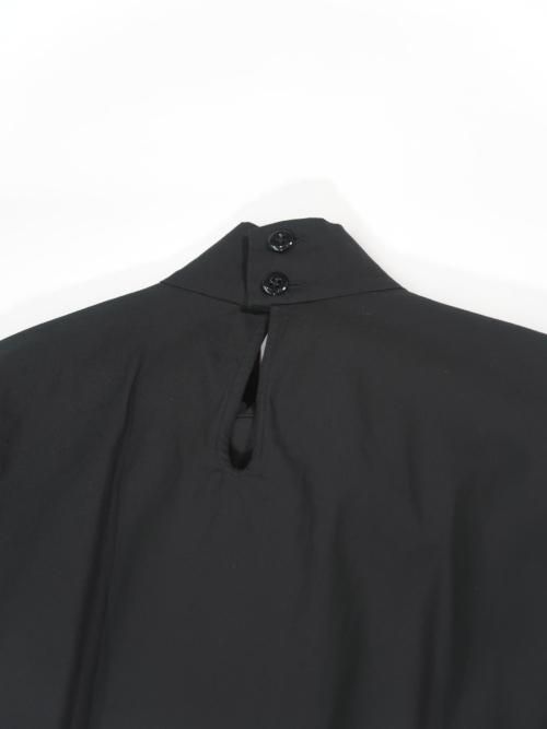 ゴーシュ タイプライター　ハイネックワンピース ゴーシュ コットンオックス ハイネックAラインワンピース(ブルー