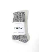 YAECA コットンシルクソックス（ブラック）【ユニセックス】