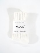 YAECA コットンシルクソックス（オフホワイト）【ユニセックス】
