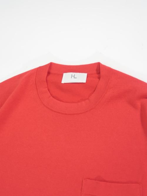 【定価30,800円】HERILL Cotton Pocket T-shirt HERILL コットン ポケットTシャツ(レッド)【ユニセックス
