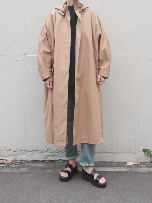 TENNE HANDCRAFTED MODERN cotton long cape coat(キャメル) - BAZAAR