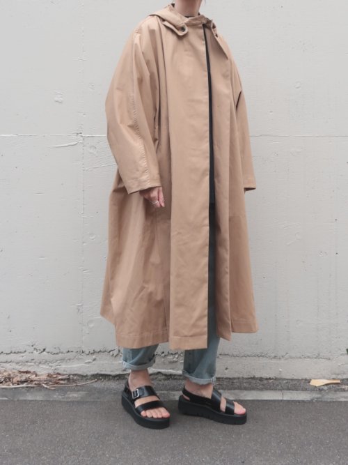 TENNE HANDCRAFTED MODERN cotton long cape coat(キャメル) - BAZAAR