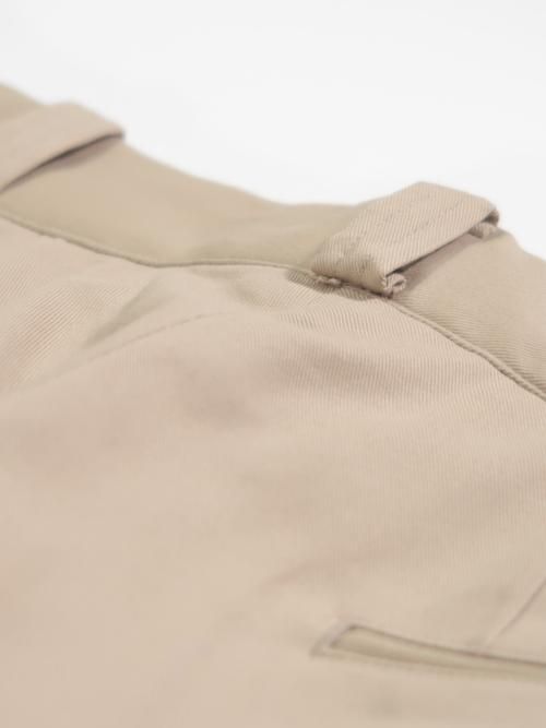 【超美品】HERILL エジプシャンチノ タックショーツ(ユニセックス) HERILL エジプシャンチノ タックショーツ(カーキ)【ユニセックス
