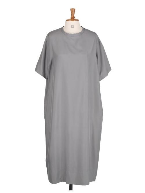 Scye シルクツイル サックドレス（グレー）【ウィメンズ】 - BAZAAR by