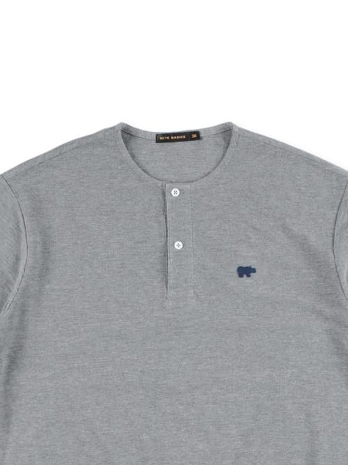 新品 SCYE BASICS コットンピケ ヘンリーネックシャツ ポロシャツ SCYE BASICS コットン ピケ ヘンリーネック シャツ “Cotton