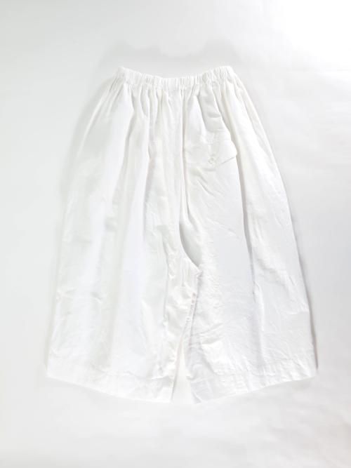 ゴーシュ コットンオックスワイドパンツ アイボリー ゴーシュ コットンオックス ワイドキュロットパンツ - SUSCON +