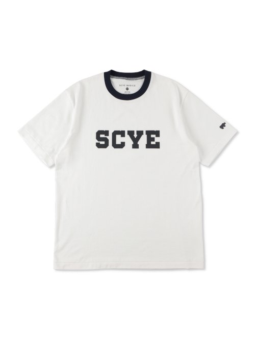 SCYE BASICS コットン ロゴTシャツ（オフホワイト）【ユニセックス