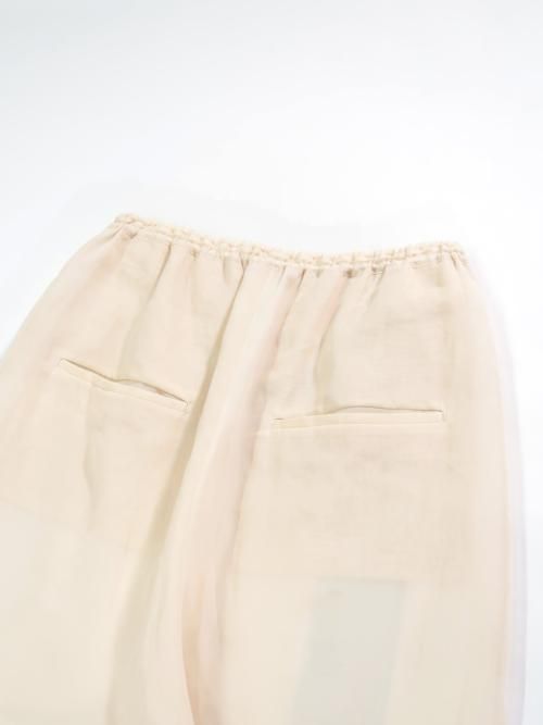 TENNE HANDCRAFTED MODERN new organza layered pants(ベージュ