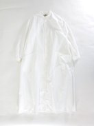 YAECA WRITE ワークシャツドレスーバンドカラーー(ホワイト)【ウィメンズ】