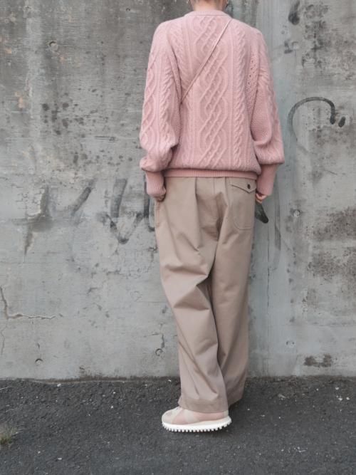 HERILL Golden cash Cable Pullover(Pink)【ユニセックス】 - BAZAAR