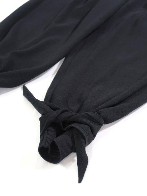 TENNE HANDCRAFTED MODERN ribbon knit pants(ブラック