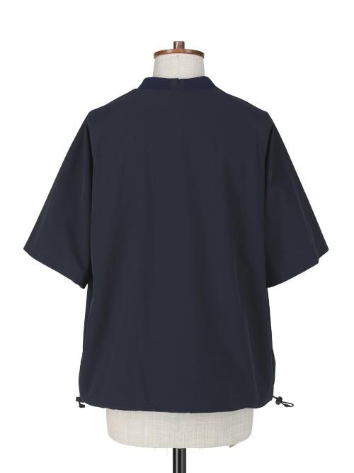 ネイビー テクニカルナイロン ジャージー スウェットシャツ Scye ウルトラ2Wayナイロンストレッチ Tシャツ(ネイビー