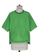 SCYE BASICS ポリエステルナイロンギャバジン  ポケットTシャツ(グラスグリーン)【ユニセックス】
