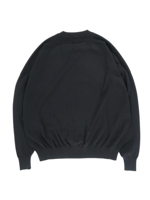 HERILL エジプシャンコットン ホッケーニットシャツ ブラック HERILL エジプシャンコットン ホッケーニットシャツ(ブラック