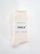 YAECA コットンパイルソックス（オフホワイト）【ユニセックス】