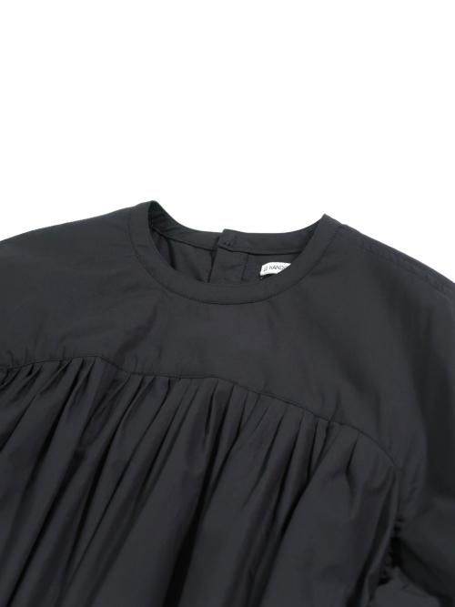 TENNE HANDCRAFTED MODERN volume sleeve tuck dress(チャコール