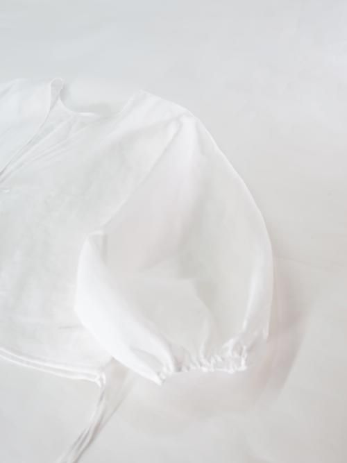 tenne handcrafted modern 2way スモック TENNE HANDCRAFTED MODERN organza 2way short smock(ホワイト