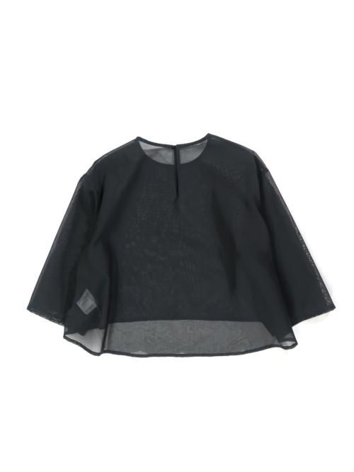 TENNE HANDCRAFTED MODERN organza short pullover(ブラック