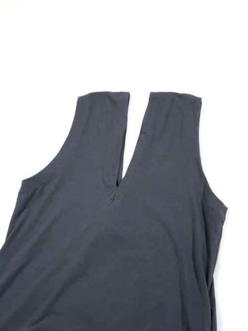 YAECA CONTEMPO Vカットジャンプスーツ N/S(チャコール)【ウィメンズ