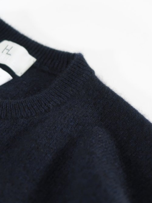 HERILL カシミヤ Wholegarment Pullover(Black×navy)【ユニセックス】 - BAZAAR by GIFT/  YAECA・HERILL・Scye・NO CONTROL AIR・ゴーシュ等の通販