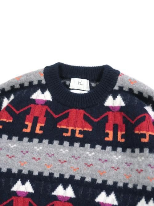 破格　HERILL　Cashmere Jacquard Sweater HERILL Cashmere Jacquard Sweater - White/Beige - PURAS