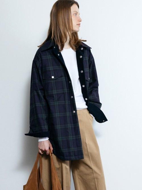 MOONDAL ROSSO REVERSIBLE SHIRT JACKET(ネイビー) - BAZAAR by