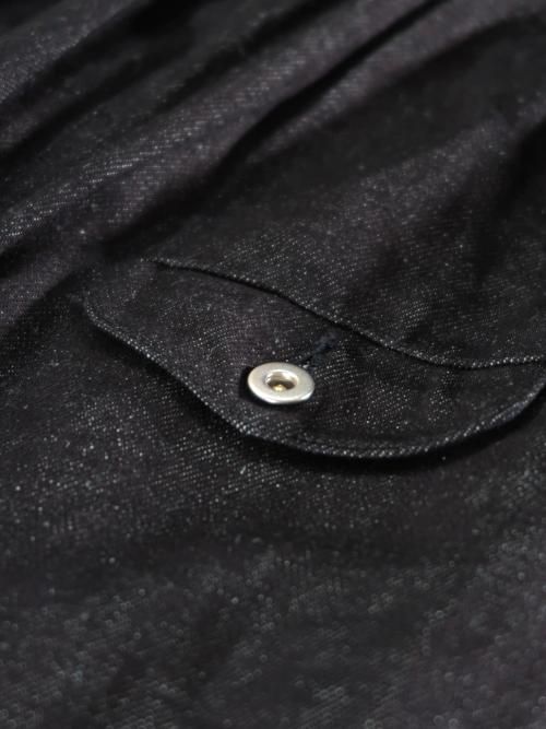 ゴーシュ コットンリネンセルベッジデニムパンツ-ワイド