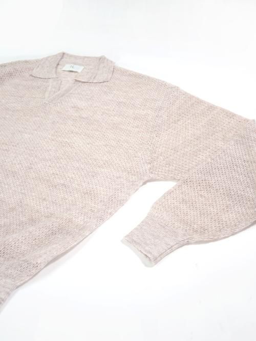 HERILL Linen WG Polo(サンドベージュ)【ユニセックス HERILL Linen WG Polo(サンドベージュ)【ユニセックス