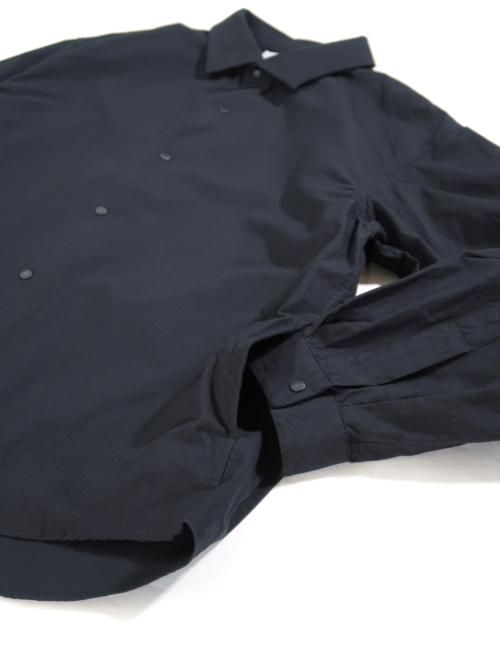 YAECA ネイビー 長袖シャツ YAECA コンフォートシャツワイドスクエア 半袖 NAVY 〔メンズ