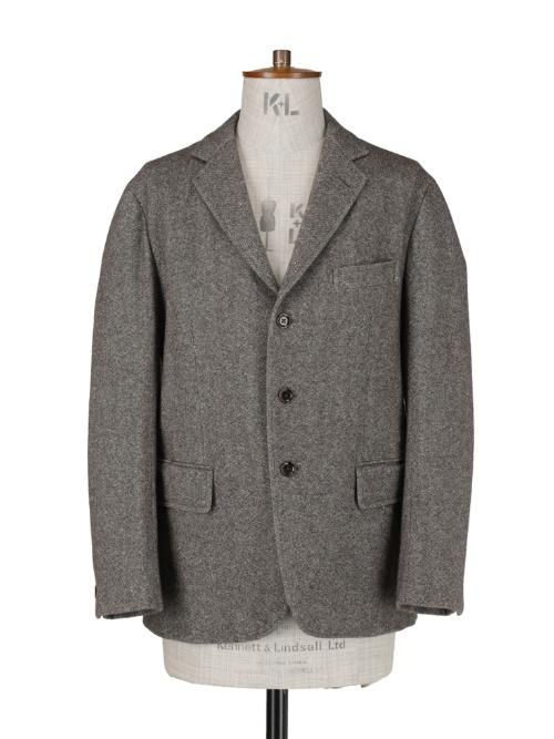 【新品未使用】SCYE BASICS サイ ウールジャケット 38 グレー Scye ウールカシミヤシルクネップ ツィードジャケット(ダークブラウン