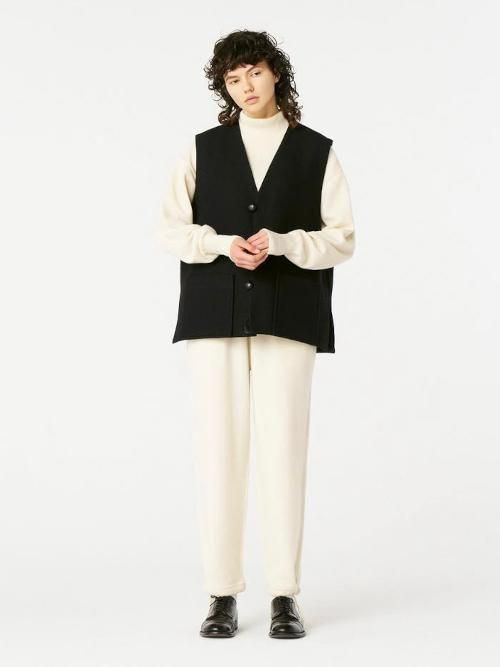 HERILL Cashmere linen mat Chimayo vest(Black)【ユニセックス