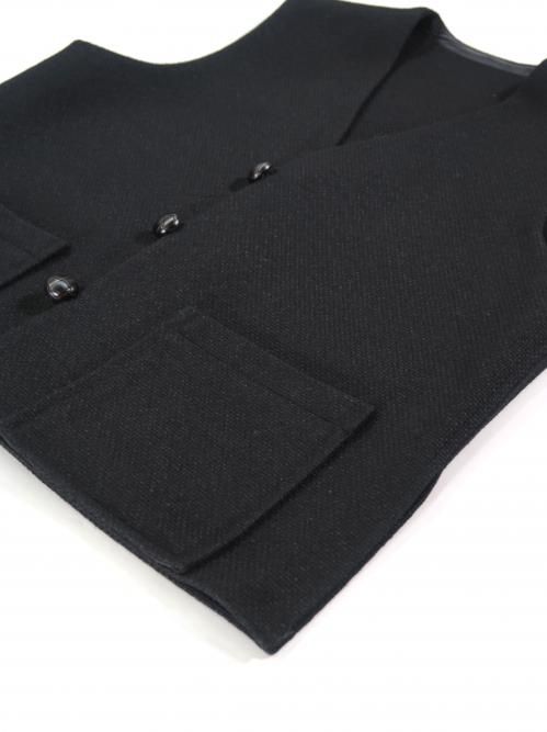 トップス HERILL \"Cashmere Linen Mat Chimayo Vest\" Cashmere Linen Mat Chimayo Vest(2(MEN) Black/ブラック): HERILL