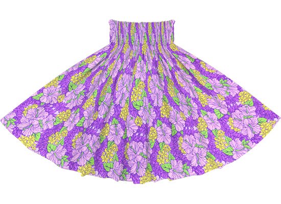 紫のパウスカート　ハイビスカス・クラウンフラワー柄 spau-2719PPPP