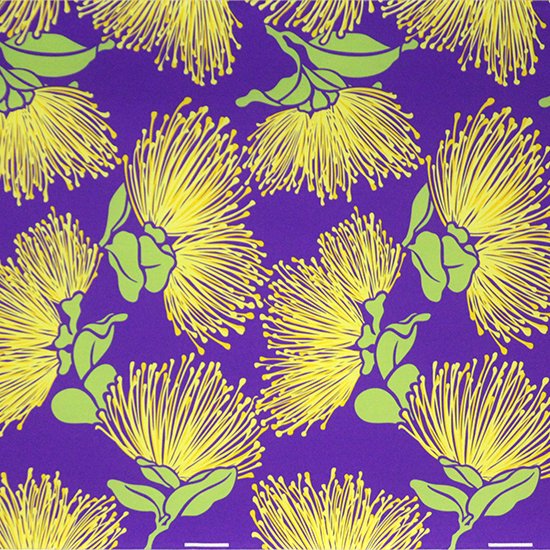 紫のハワイアンファブリック レフア大柄 fab-2803PP 【4yまでメール便可】 - 【パウスカートショップ】 フラダンス衣装の公式通販サイト 本店