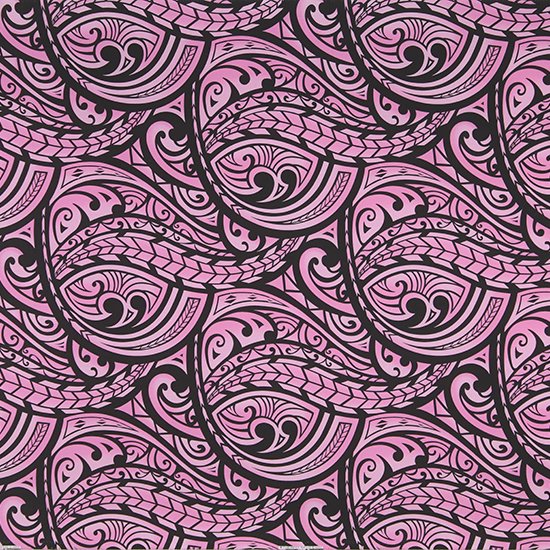 ピンクのハワイアンファブリック カヒコ・グラデーション柄 fab-2830Pi 【4yまでメール便可】
