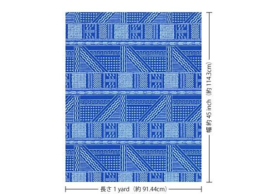 ハワイアンなリュックサック（みずいろと青のタパ柄）