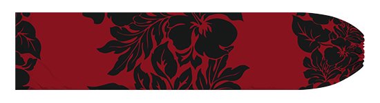 赤と黒のパウスカートケース ハイビスカス・ボーダー柄 pcase-2826RDBK 【メール便可】★オーダーメイド