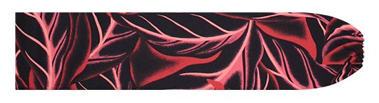 パウスカートケース 黒と赤 リーフ柄 pcase-2865BKRD 【メール便可】★オーダーメイド