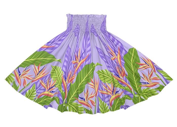 リバーシブルパウスカート 紫色 花柄 オータムセール】【リバーシブルパウスカート】紫のプルメリア柄