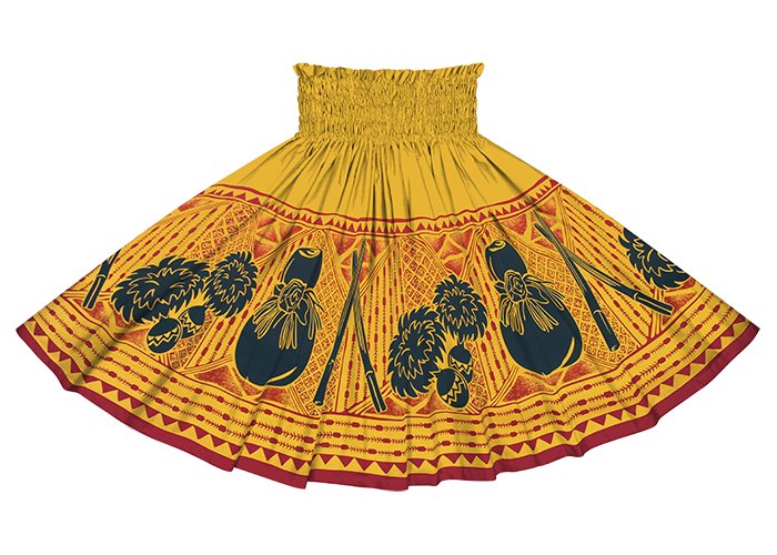 パウスカート 黄色 楽器 カヒコ spau-2884YW - 【パウスカートショップ】 フラダンス衣装の公式通販サイト 本店