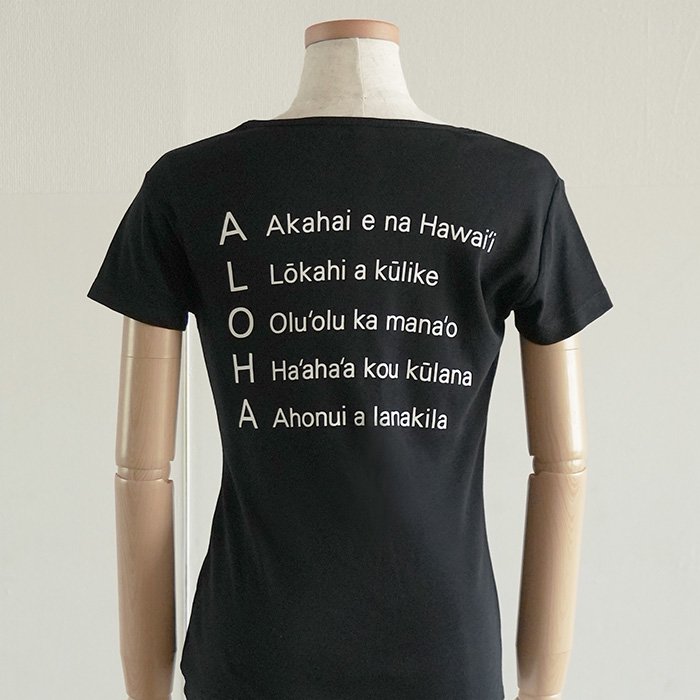 フラダンスTシャツ−ALOHA シルクプリント レディース tsht-aloha【1枚までメール便可】
