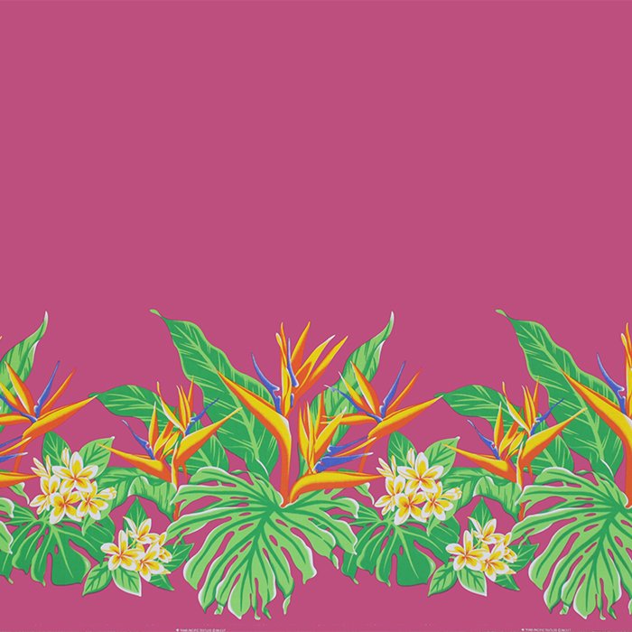 ハワイアンファブリック ピンク バードオブパラダイス プルメリア fab-2910Pi 【4yまでメール便可】