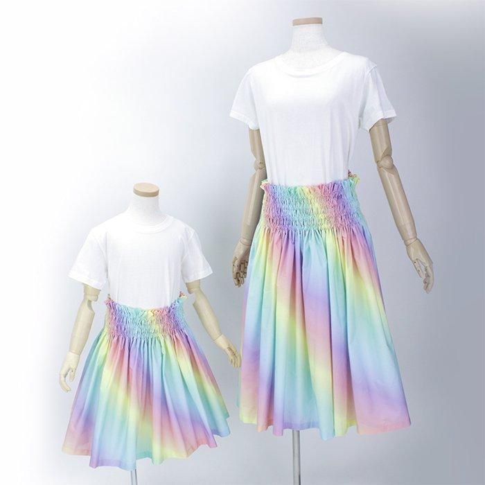 ◎～50㎝　オーダー　ケイキパウスカート　ブルーグラデーション　プルメリア ◎～50㎝ オーダー ケイキパウスカート ブルーグラデーション