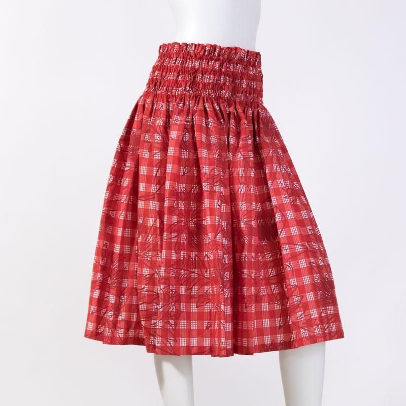 パウスカート 赤 パラカ・レフア柄 spau-2950RD - パウスカート