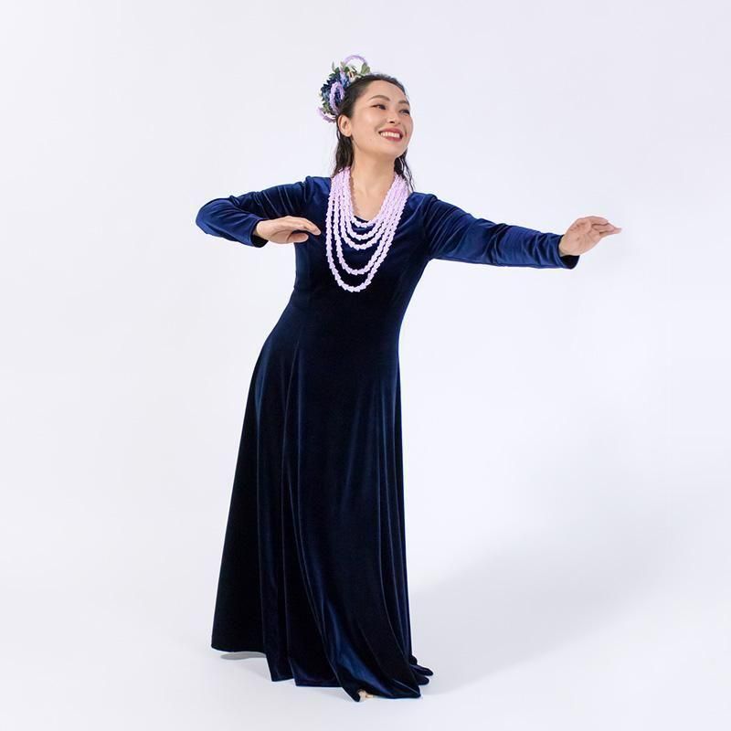 ベルベットキャンペーン】長袖スリーブ フラドレス hlds-25103ds