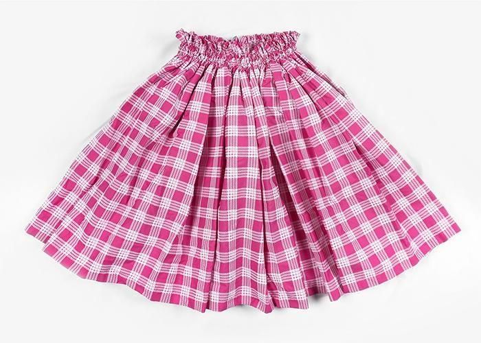 tari♡☆ケイキ☆子ども☆切り替えパウスカート☆フラダンス☆ピンク ケイキパウスカート フラダンス 衣装 子供 キッズ 55cm ソリッド